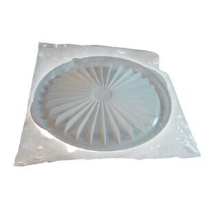 Microwave Heating Tray White NOS 10" Round